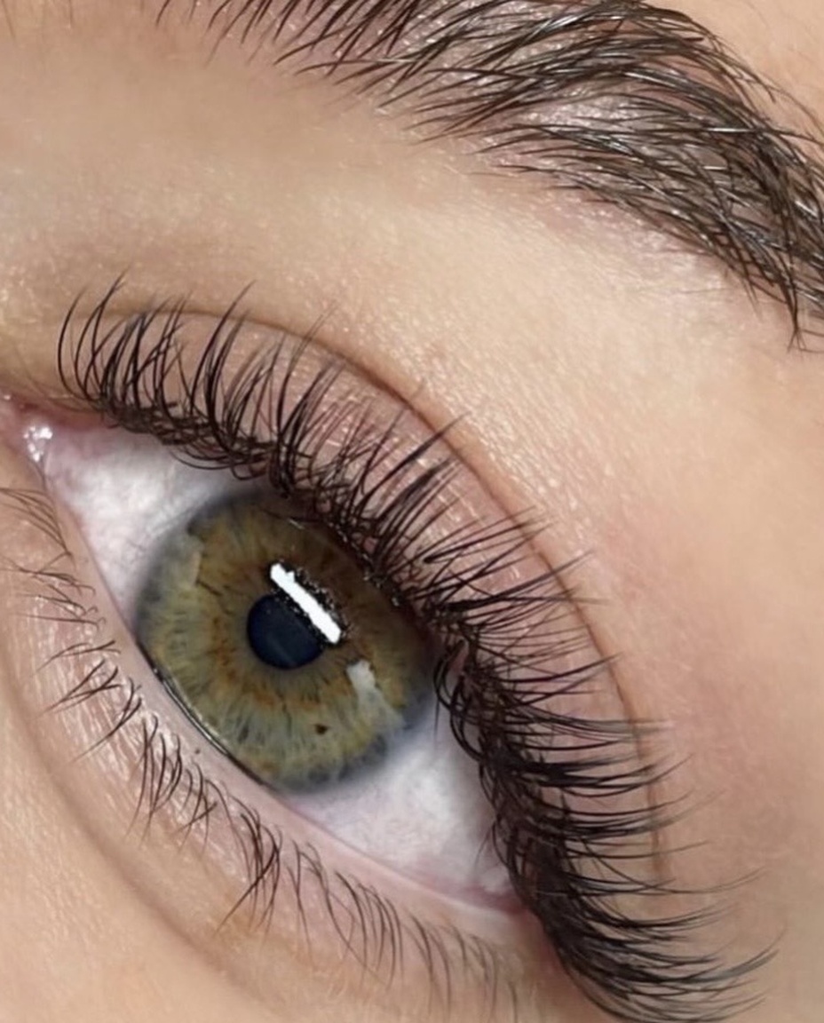Classic eyelash extensions close-up — Lash & Brow Boutique, Bradley Beach NJ